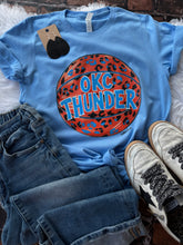 Load image into Gallery viewer, OKC Thunder Leopard Basketball Tee or Sweatshirt - Southern Swank Wholesale