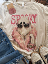 Load image into Gallery viewer, Embellished Spooky Glam Graphic Tee with Gem Details