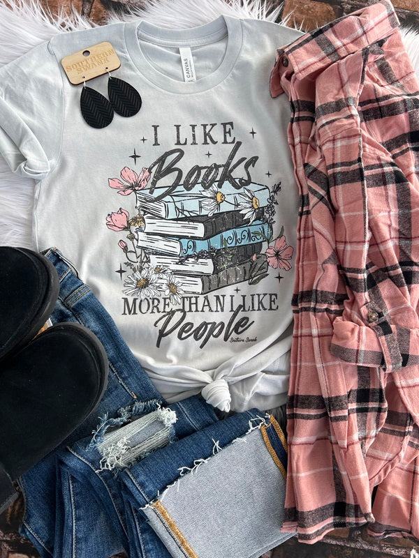 I Like Books More Than I Like People Tee Southern Swank Wholesale i-like-books-more-than-i-like-people-tee-southern-swank-wholesale