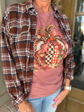 Load image into Gallery viewer, Cinnamon Sparkle Hand-Embellished Flannel (PRE-ORDER CLOSES 8/9/2026 @ 5PM CST)