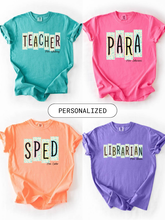 Load image into Gallery viewer, Custom School Occupation Personalized Name Tees