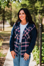Load image into Gallery viewer, Navy/Pink/Red Plaid Hooded Flannel Shirt Pack (1/1/1)
