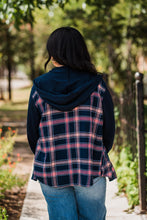 Load image into Gallery viewer, Navy/Pink/Red Plaid Hooded Flannel Shirt Pack (1/1/1)
