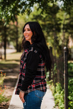 Load image into Gallery viewer, Black and Red Plaid Hooded Flannel Shirt Pack (1/1/1)
