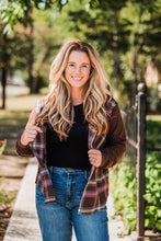 Load image into Gallery viewer, Brown and Red Plaid Hooded Flannel Shirt Pack (1/1/1)

