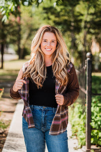 Brown and Red Plaid Hooded Flannel Shirt Pack (1/1/1)