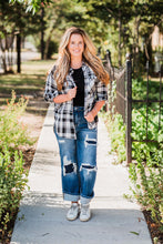 Load image into Gallery viewer, Black and White Lightweight Plaid Button Shirt Pack (1/1/1)
