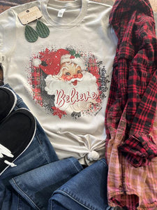 Believe Vintage Santa Tee