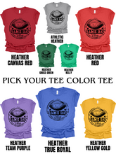 Load image into Gallery viewer, Game Day Vibes Football Tee - You Pick Your Tee Color
