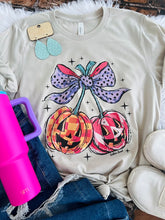 Load image into Gallery viewer, Pumpkin Cherry Bow Tee
