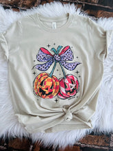 Load image into Gallery viewer, Toddler/Youth Pumpkin Cherry Bow Tee
