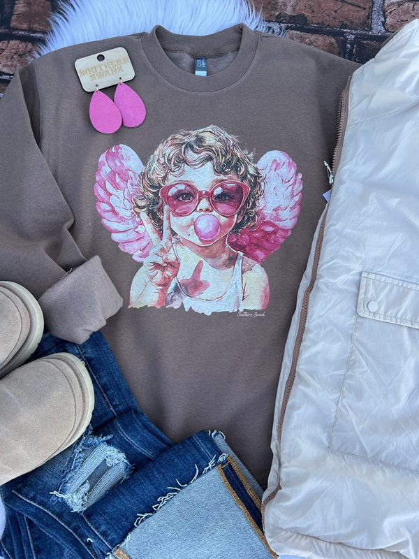 Bubble Gum Cupid Mocha Sweatshirt