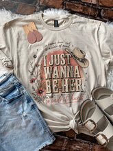 Load image into Gallery viewer, Embellished I Just Wanna Be Her Graphic Tee with Gem Details
