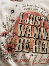 Load image into Gallery viewer, Embellished I Just Wanna Be Her Graphic Tee with Gem Details
