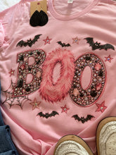 Load image into Gallery viewer, Embellished Boo Glam Graphic Tee with Gem Details
