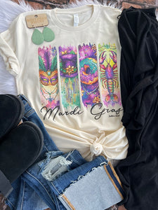 Mardi Gras Brushstroke Tee