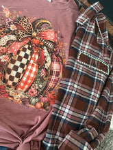 Load image into Gallery viewer, Patchwork Pumpkin Charm Graphic Tee
