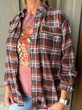 Load image into Gallery viewer, Cinnamon Sparkle Hand-Embellished Flannel (PRE-ORDER CLOSES 8/9/2026 @ 5PM CST)
