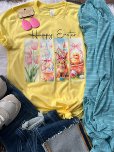 Happy Easter Brushstrokes Tee