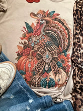 Load image into Gallery viewer, Boujee Turkey Graphic Tee with Gem Details 🦃✨
