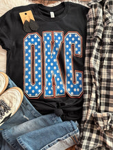 Load image into Gallery viewer, OKC Thunder Vintage Polka Dot Graphic Tee - Southern Swank Wholesale
