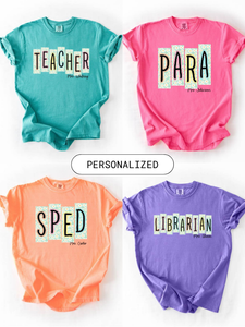 Custom School Occupation Personalized Name Tees