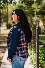 Load image into Gallery viewer, Navy/Pink/Red Plaid Hooded Flannel Shirt Pack (1/1/1)
