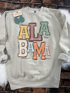 Alabama Boho State Sweatshirt