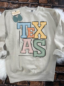 Texas Boho State Sweatshirt