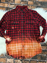 Load image into Gallery viewer, Red and Black Fantasy Distress Flannel
