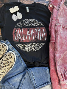 Oklahoma Crimson Tee - Southern Swank Wholesale