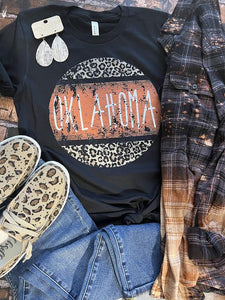 Oklahoma Orange Tee - Southern Swank Wholesale