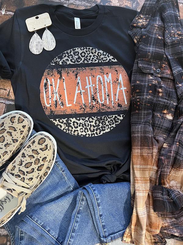 Oklahoma Orange Tee - Southern Swank Wholesale