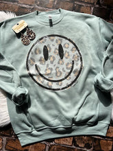 Load image into Gallery viewer, Leopard Smiley Sweatshirt
