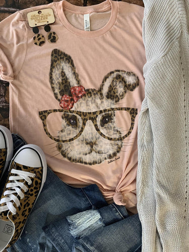 Leopard Bunny With Glasses - Southern Swank Wholesale
