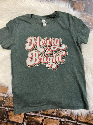 Youth Merry & Bright Tee - Southern Swank Wholesale