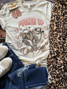 Pucker Up Cowboy Tee - Southern Swank Wholesale