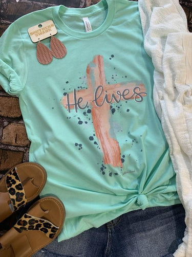 He Lives Tee - Southern Swank Wholesale