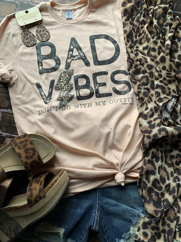 Bad Vibes- don't go with my outfit tee - Southern Swank Wholesale