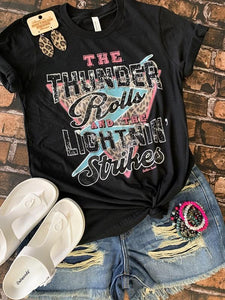 The Thunder Rolls V-Neck Tee - Southern Swank Wholesale