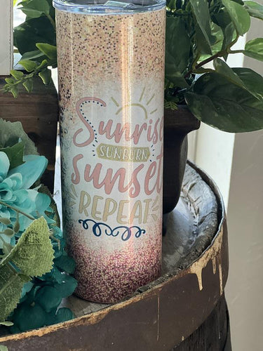 Sunrise, Sunburn, Sunset Repeat Tumbler - Southern Swank Wholesale
