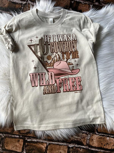 Youth If I Was A Cowboy Tee - Southern Swank Wholesale