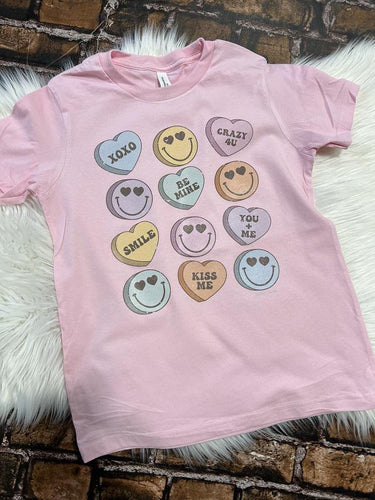 Youth Candy Heart Tee - Southern Swank Wholesale