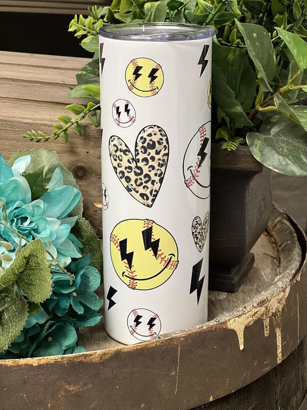 For The Love of Baseball/softball Tumbler
