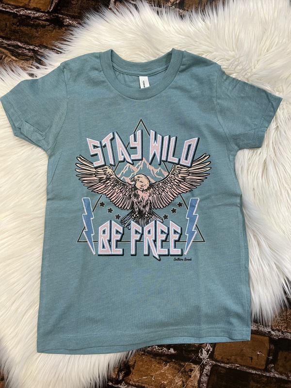 Youth Stay Wild Be Free Tee - Southern Swank Wholesale